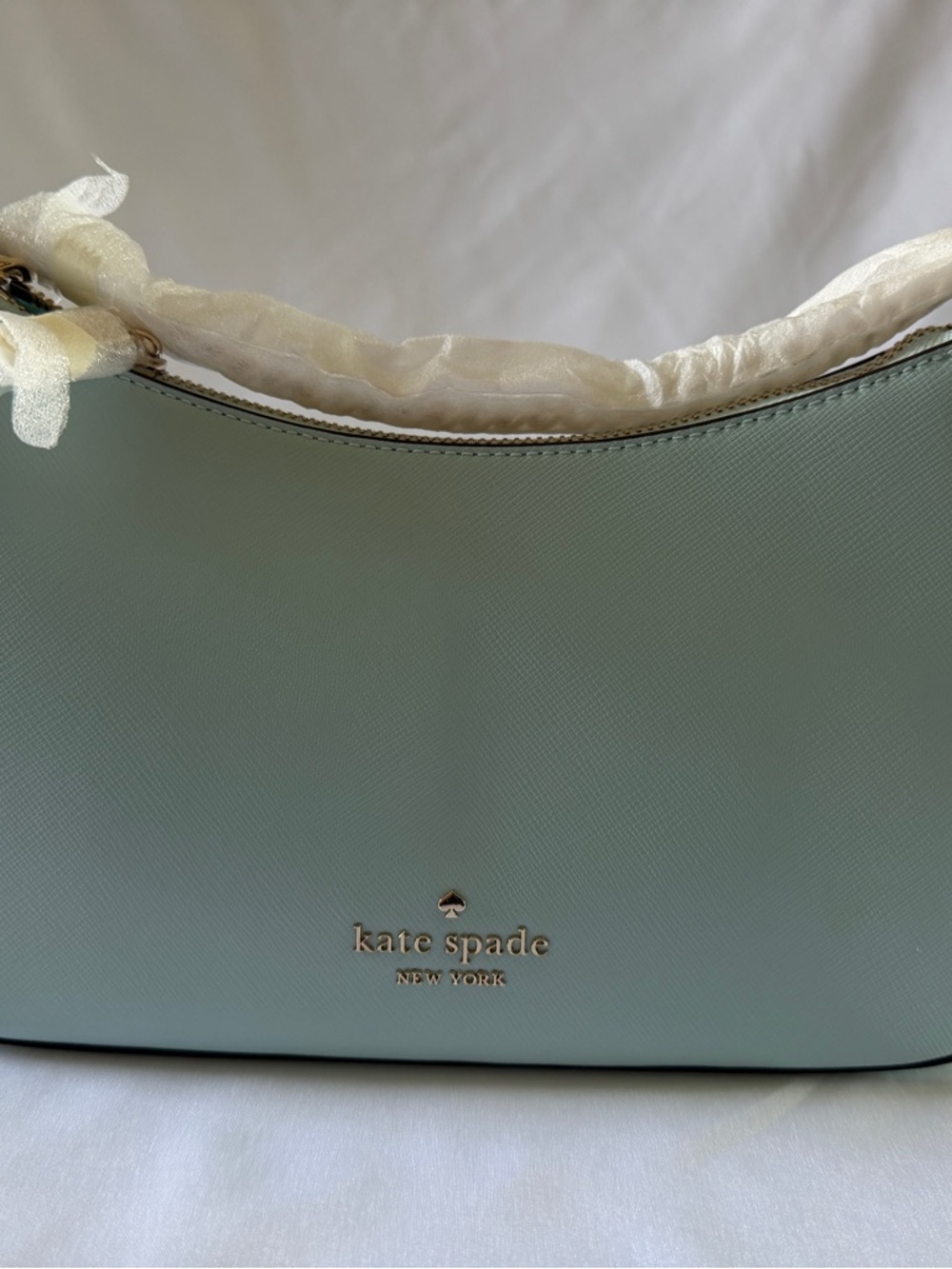 kate spade Mint Saffiano Leather Shoulder Hobo with Gold Hardware - Picture 8 of 9